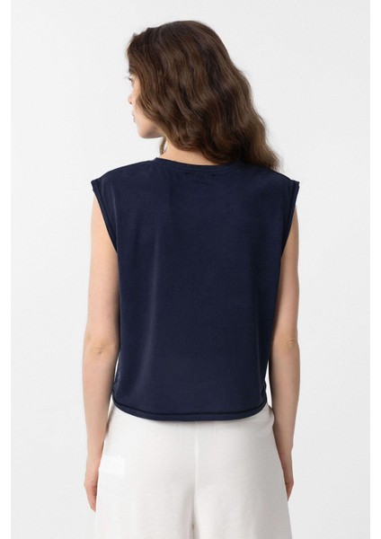 Lacivert Modal Kumaş Kadın T-Shirt fırsatları