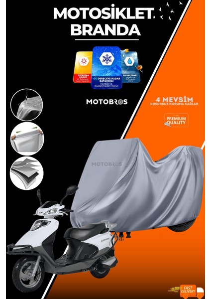 Motosiklet Branda Rks Spontini 110 (En Kalın) Kumaş Ömürlük Kullanım (Tokalı)