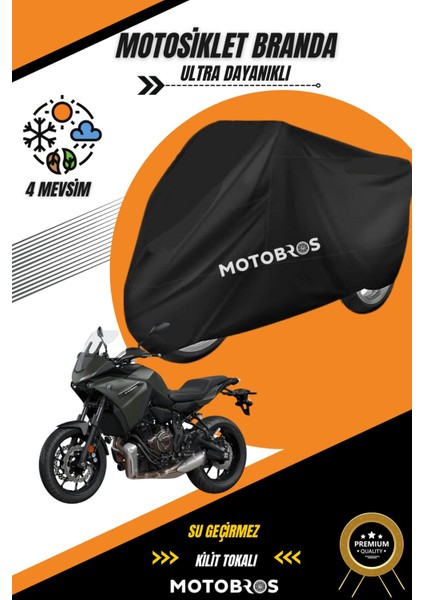 Motosiklet Branda Yamaha Tracer Siyah Su Geçirmez ve Dayanıklı (En Kalın) Kumaş Ömürlük Kullanım