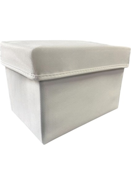 4 Adet Beyaz Kapaklı Dolap Içi Düzenleyici Kutu Çok Amaçlı Saklama Kutusu Large 30 x 20 x 20 cm
