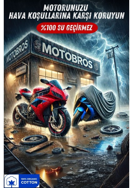 Motosiklet Branda Tws Wego (En Kalın) Kumaş Ömürlük Kullanım (Tokalı)