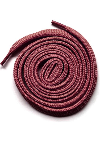 Bordo 1 cm Kalınlığında 1 Çift Yassı Spor Ayakkabı Bağcığı
