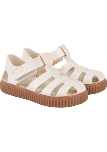 Nico Caramelo Kız Çocuk Sandalet Esnek PVC Rahat Taban Ayarlanabilir Bantlı Yazlık