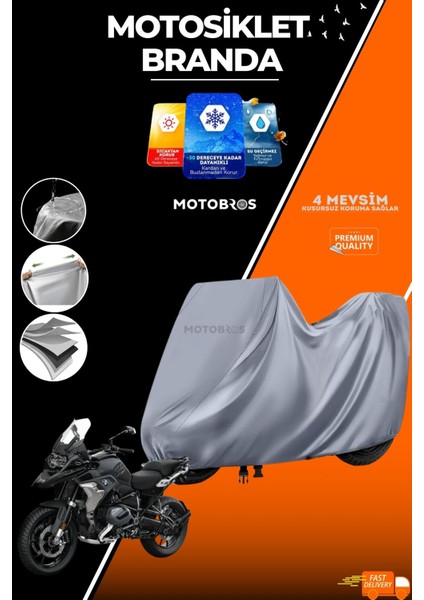 Motosiklet Branda Bmw R1200 Gs (En Kalın) Kumaş Ömürlük Kullanım (Tokalı)