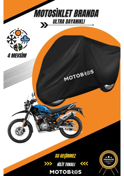 Motosiklet Branda Hero X-Pulse Siyah Su Geçirmez ve Dayanıklı (En Kalın) Kumaş Ömürlük Kullanım