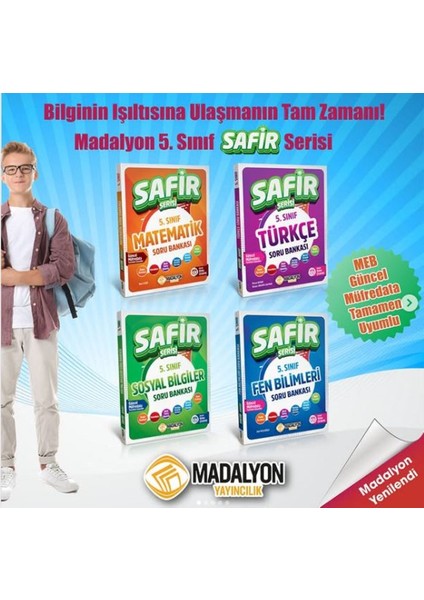 5.sınıf Safir Türkçe Soru Bankası modelleri