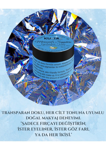 Mermaid’s Sapphire Krem Far, Eyeliner Doğal Içerikli, (Makyaj Beraberinde Çok Değerli Besleyici Cilt Bakımı) indirimleri