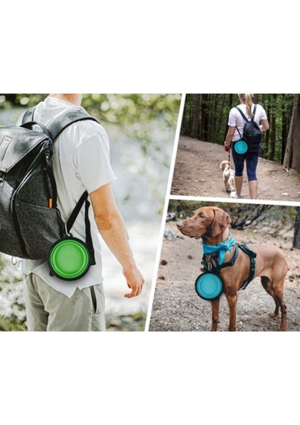 Portatif Mama Kabı Katlanabilir Evcil Hayvan Su Kabı