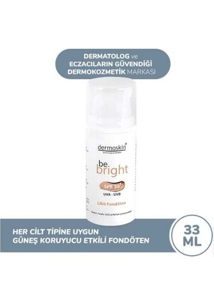 Be Bright SPF50+ Likit Fondöten Light 33 ml