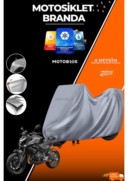 Motosiklet Branda Cf Moto 450 Nk(En Kalın) Kumaş Ömürlük Kullanım (Tokalı)
