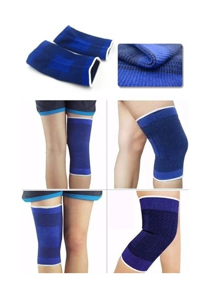 2 Li Elastik Dizlik - Egzersiz ve Spor Dizliği Büyük Boy 23 cm