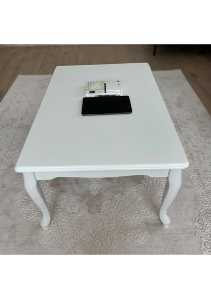 Başaran Mobilya Üst Kalite 70 x 110 Mdf 1. Sınıf Lake Boyalı Beyaz Orta Sehpa