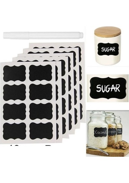 24 Adet Çok Amaçlı Kalemli Etiket - Baharat Etiketi Silinebilir Kolay Yapışkanlı