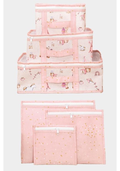 Baby 6 Lı Seyahat Seti Bebek Bakım Çantası Seyahat Bebek Hurcu Hastane Çıkışı Seti Bavul Düzenleyic fiyatları