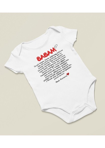 Babam Minik Mucizen Yazılı Pamuklu Yumuşak Unisex Çıtçıtlı Body Zıbın fiyatları