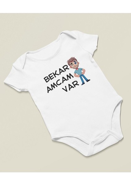 Bekar Amcam Var Yazılı Pamuklu Yumuşak Unisex Çıtçıtlı Body Zıbın fiyatları