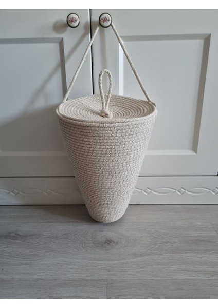 Poşetlik Kırık Beyaz Renk Kapaklı Poşet Düzenleyici Sepet 30 x 20 cm (Görseldeki Ürün Gönderilir) fiyatları