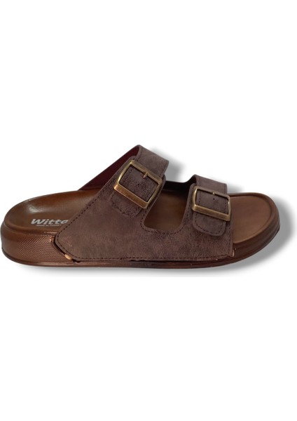 54201-25 Deri Çift Bant Anatomik Erkek Terlik fiyatları
