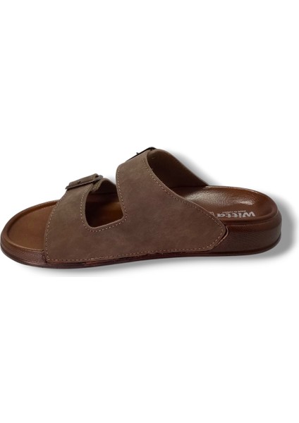 54201-25 Deri Çift Bant Anatomik Erkek Terlik modelleri