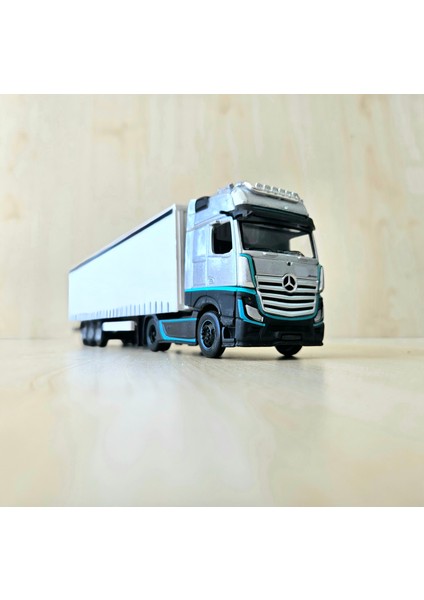 25 cm uzunlukta 1/64 Gri Mercedes Actros Mp5 Tır Maketi