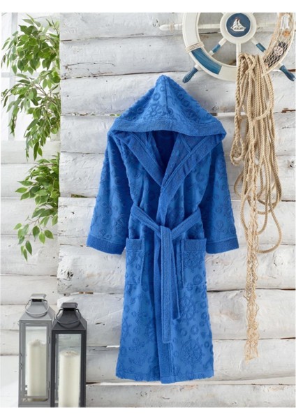 Genç Kapüşonlu Bornoz, yumuşak ve hafif, şık tasarım, tek parça, kutulu set