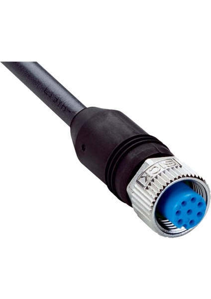 DOL-1208-G02MF ,M12-8 Pin/düz 2mt Blendajlı Sensör Kablo