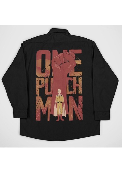 One Punch Man Baskılı Unisex Anime Dizi Karakter Gömlek