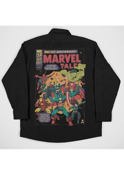Marvel Tale Kahramanlar Avengers Baskılı Unisex Gömlek