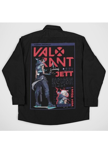 Vallorant Jett Duelist Karakter Baskılı Unisex Oyun Karakteri Gömlek