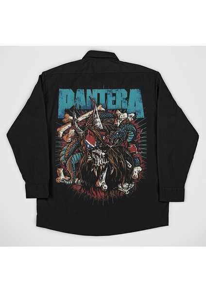 Pantera Rock Metal Müzik Grubu Baskılı Unisex Gömlek