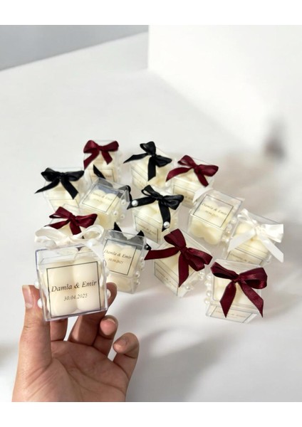 (15 Adet) Düğün/nişan/söz/sünnet/kına Hediyelikleri / Özel Düğün Lüks Mini Incili Bubble Kutulu Mum Handmade Mum fiyatları