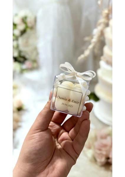 (15 Adet) Düğün/nişan/söz/sünnet/kına Hediyelikleri / Özel Düğün Lüks Mini Incili Bubble Kutulu Mum Handmade Mum modelleri