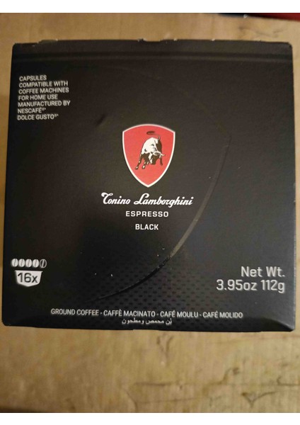 Dolce Gusto Tonino Lamborghini Espresso Black