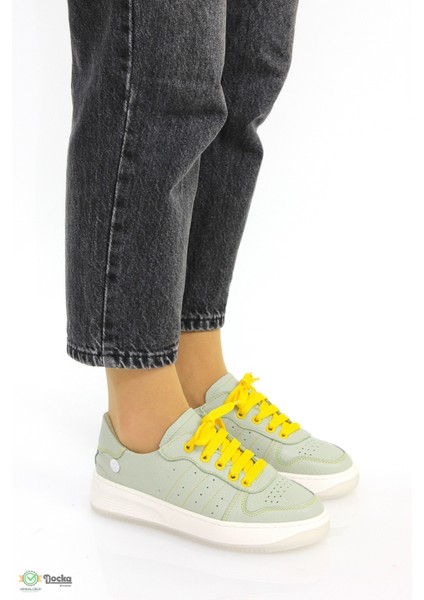 Kadın Ortopedik Günlük Deri Spor Sneaker Ayakkabıı M26YA435
