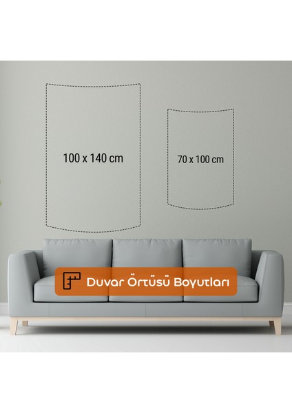 Kaprisli Hayvanlar Çay Partisi Duvar Örtüsü - Canlı Renkler, Süblimasyon Baskı, Hafif Kumaş