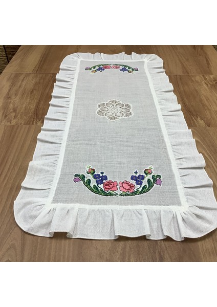 Kaneviçeli & Dantelli Runner - 45*90 cm fırsatları