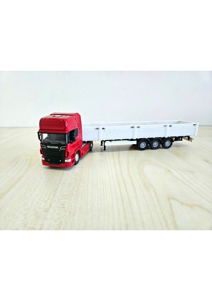 25 cm boyunda 1/64 Scanıa R730 sal dorseli Tır Maketi