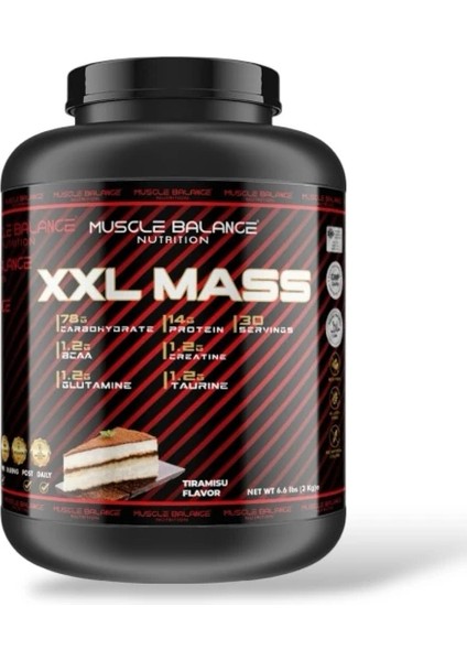 XXL Mass 3000 gr 30 Servis Tiramisu