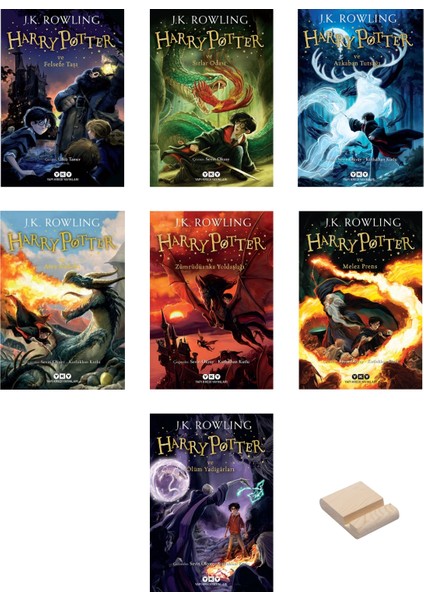 Harry Potter Serisi Tüm Kitaplar 7li Set + Telefon Tutucu