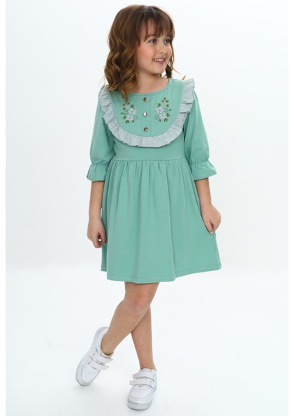 Kız Çocuk Nakış Desenli Elbise fırsatları