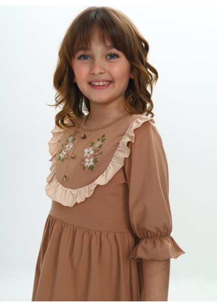 Kız Çocuk Nakış Desenli Elbise indirimleri