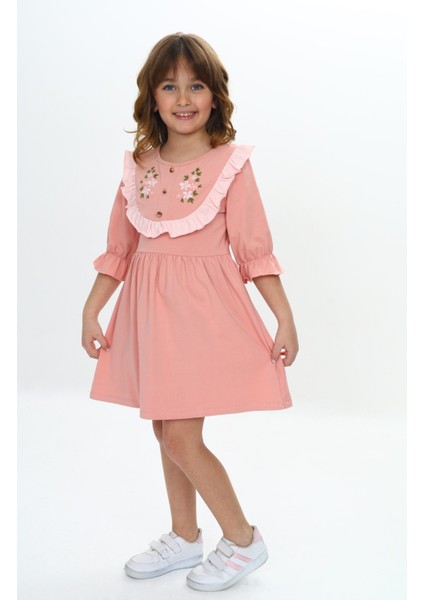Kız Çocuk Nakış Desenli Elbise fiyatları