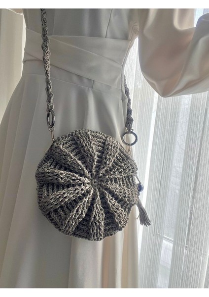 Makaron Çanta / Hasır Çanta / Bohem Çanta / El Örgüsü Hasır Çanta / Kağıt Ip Çanta