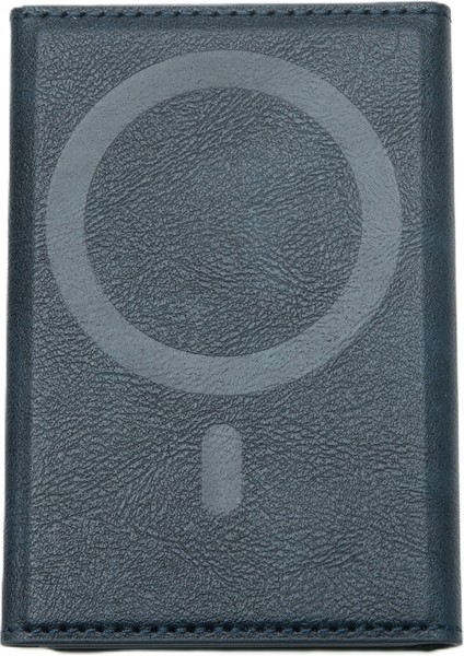 Magsafe Özellikli Lacivert Manyetik Kartlık Cüzdan 5 Bölmeli indirimleri