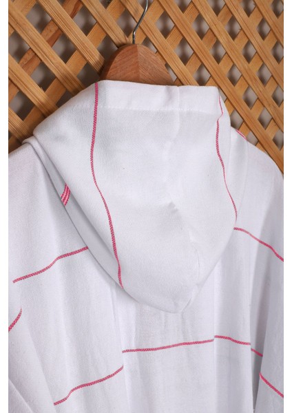 Unisex beyaz çizgili pamuklu plaj ve banyo peştemali, hafif ve rahat kullanım sağlar modelleri