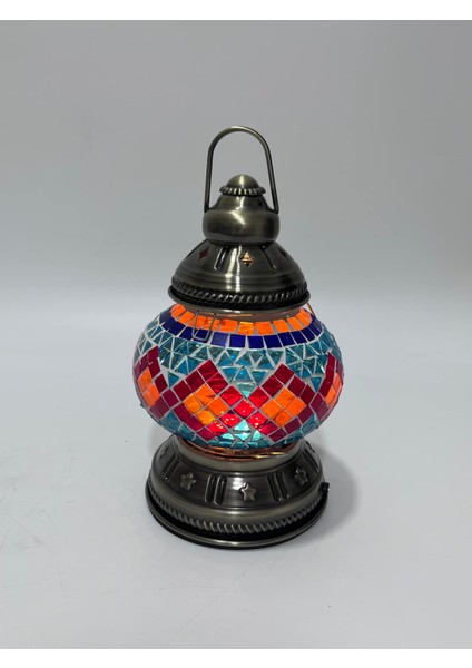 Mozaik Temalı Şarj Edilebilir LED Masa Lambası 20 cm (1 Adet)