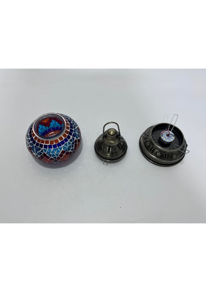 Mozaik Temalı Şarj Edilebilir LED Masa Lambası 20 cm (1 Adet)