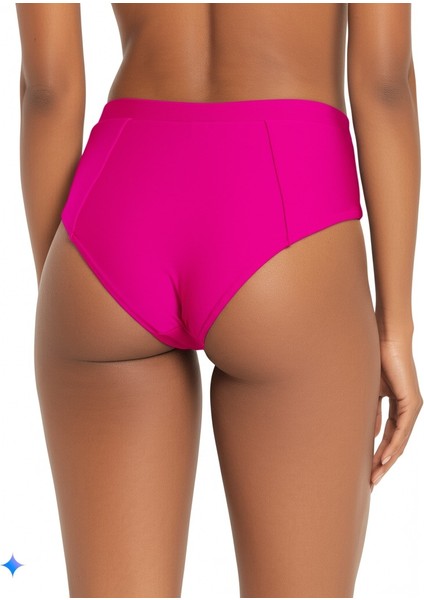 Pembe Dar Kalıp Süper Yüksek Bel Brezilya Model Bikini Altı fiyatları