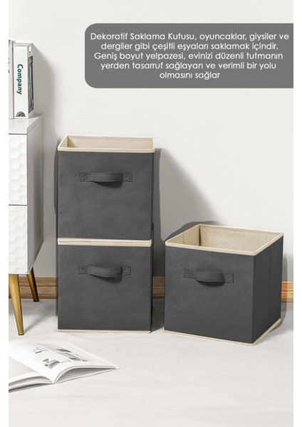 4'lü Dolap Içi Düzenleyici , Çamaşır Oyuncak Saklama Kutusu Sepet Organizer 33X30X30 indirimleri