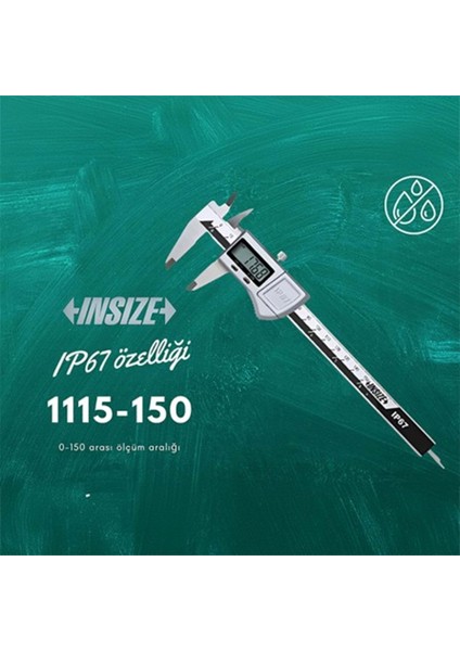 1115 IP67 (300 mm) Su Geçirmez Dijital Kumpas Uzunluk